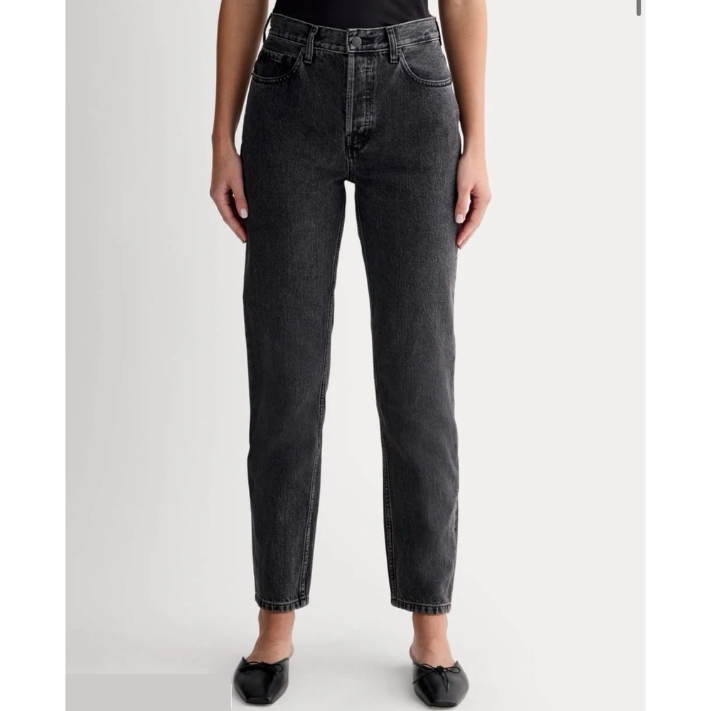 Everlane $128 Organic Cotton Cheeky Jeans Washed Black Sz 27 Butt Boost Hi Rise